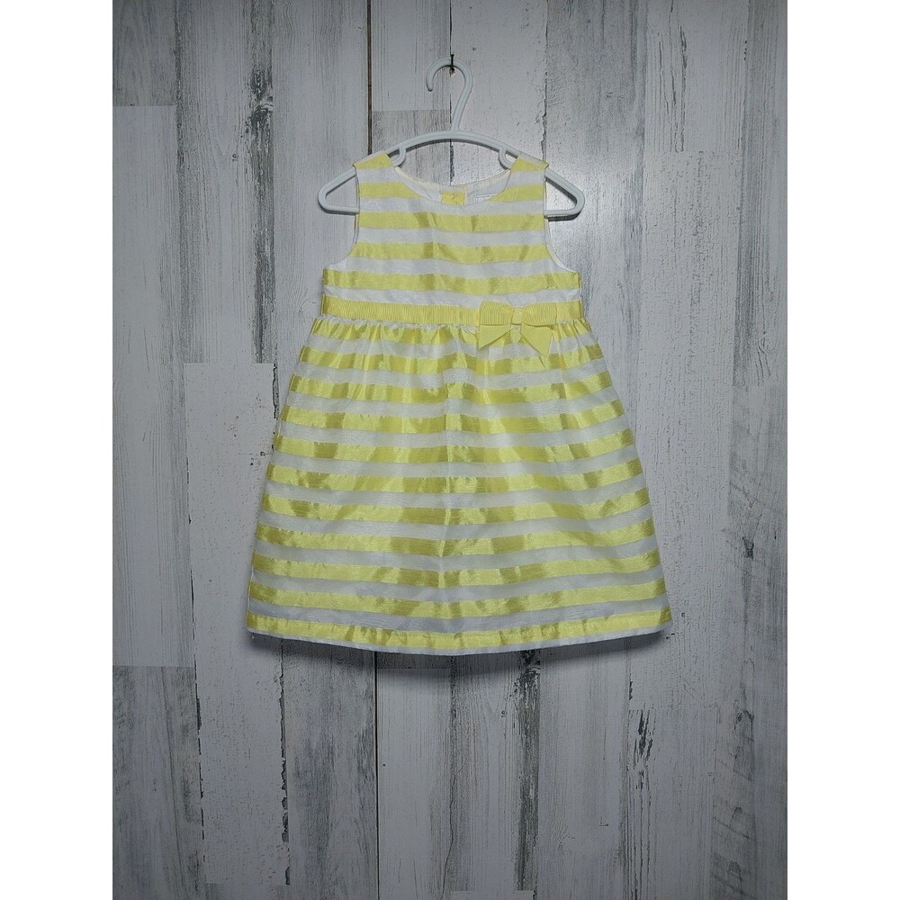 Gymboree Dressed Up Yellow Striped Baby Dress size 2T